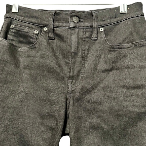 Madewell Mid Rise Kick Out Black Cropped Denim Jeans size 28 - Picture 5 of 12